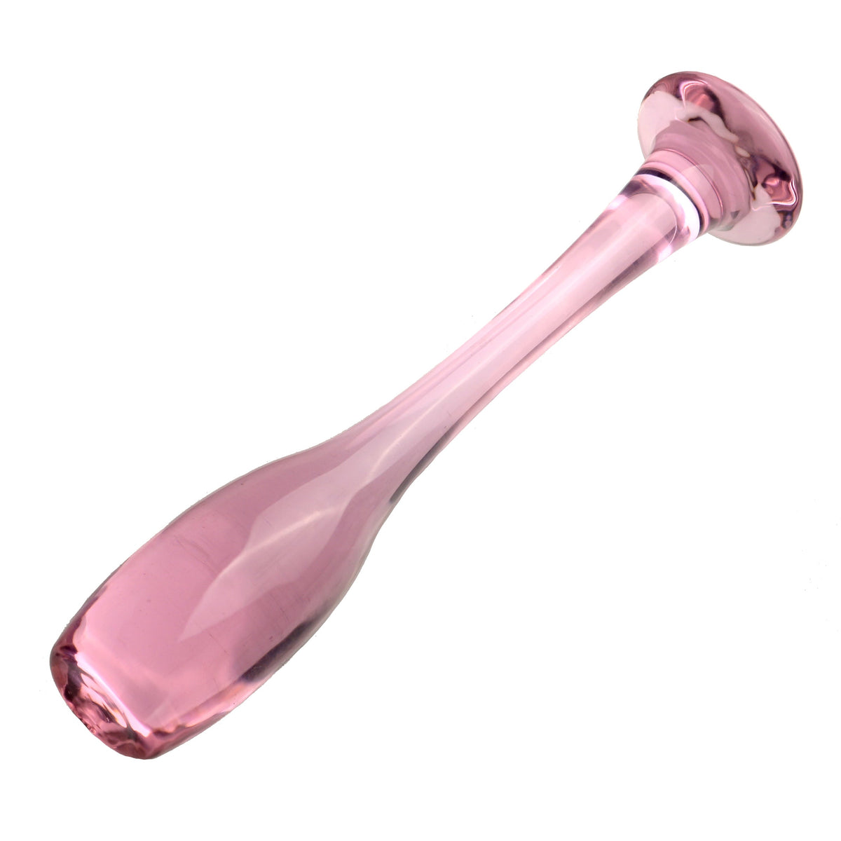 Red Wine Glass Clear Glass Anal Dildo