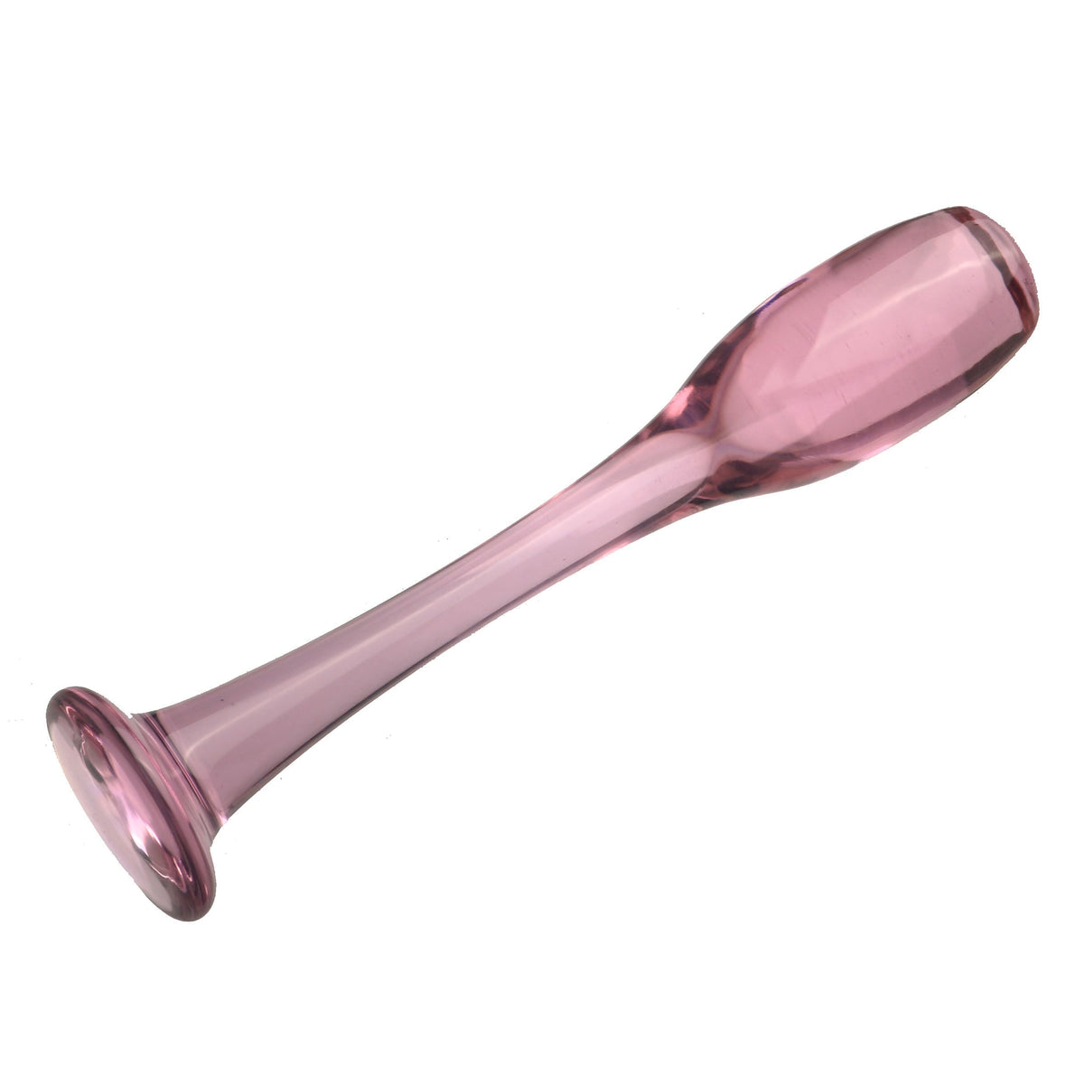 Red Wine Glass Clear Glass Anal Dildo
