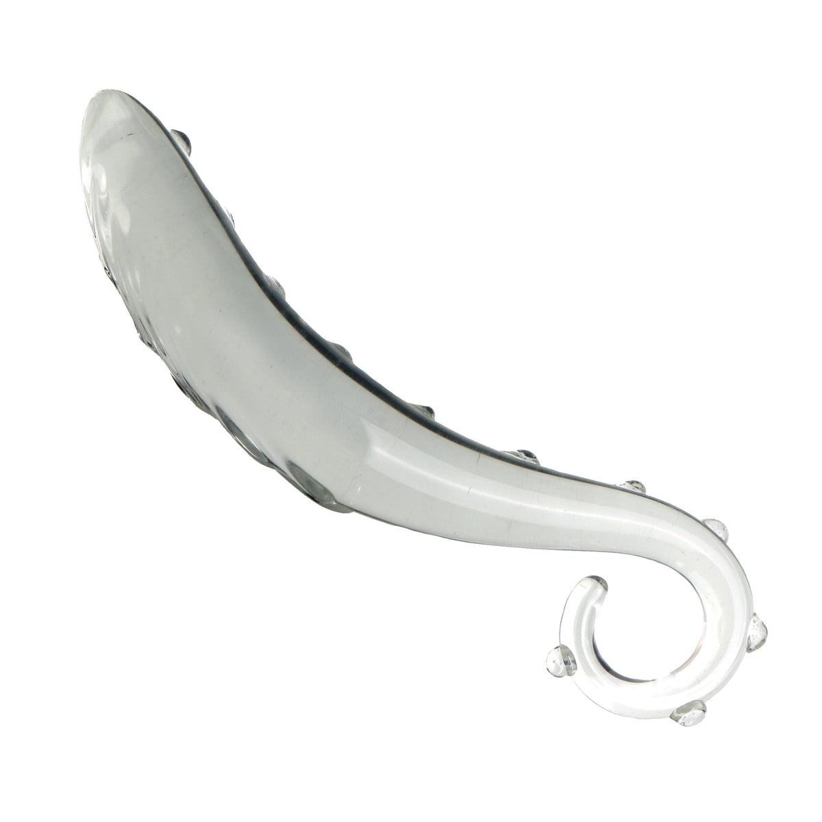 Clear Tentacle Raised Studded Glass Dildo