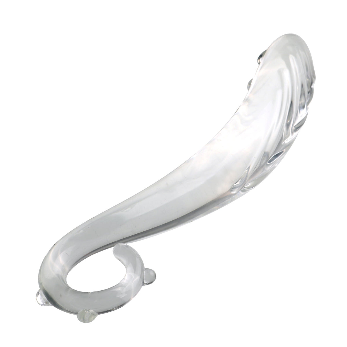 Clear Tentacle Raised Studded Glass Dildo