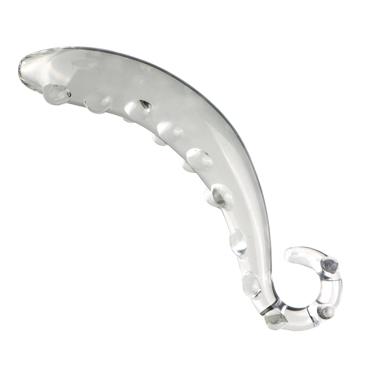 Clear Tentacle Raised Studded Glass Dildo