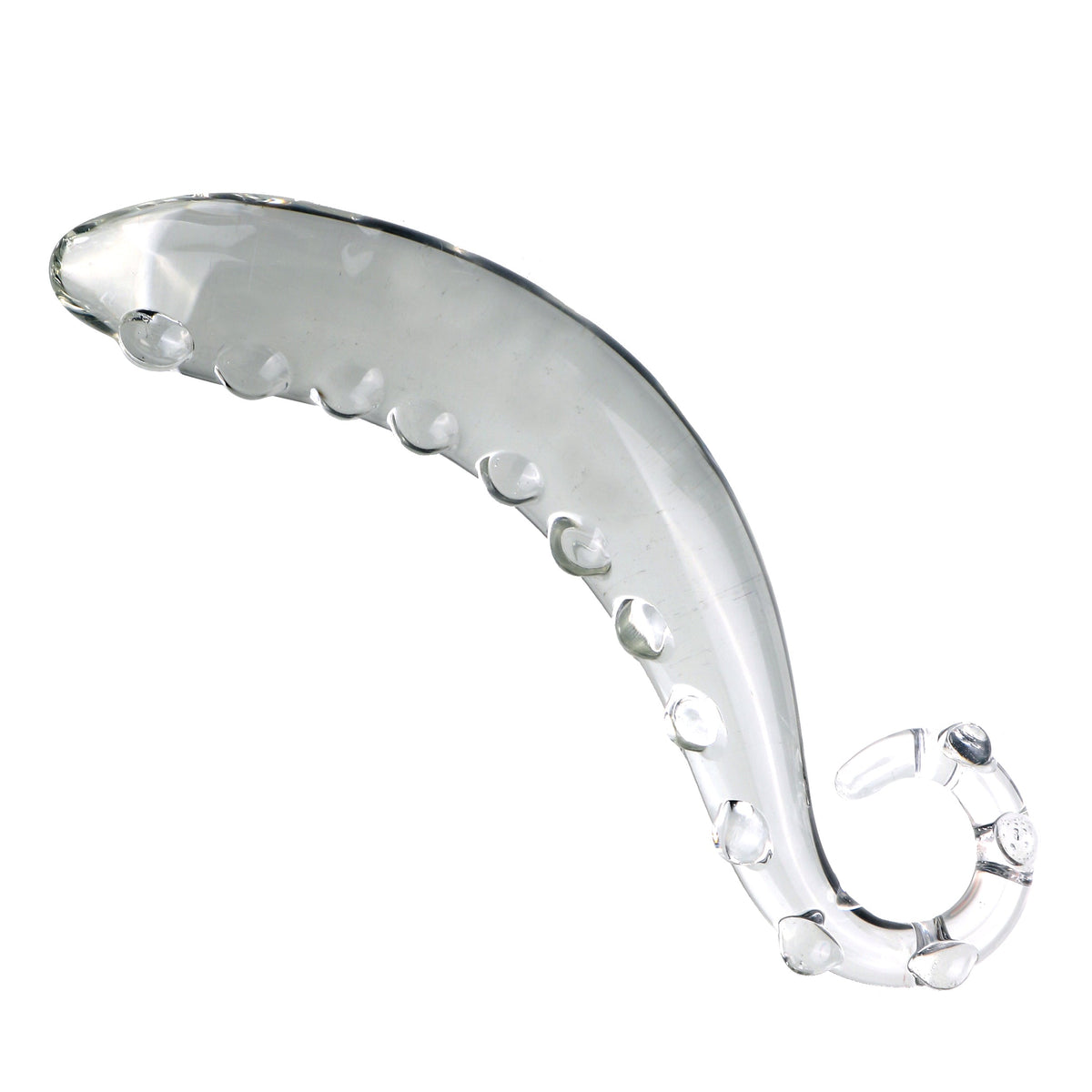 Clear Tentacle Raised Studded Glass Dildo