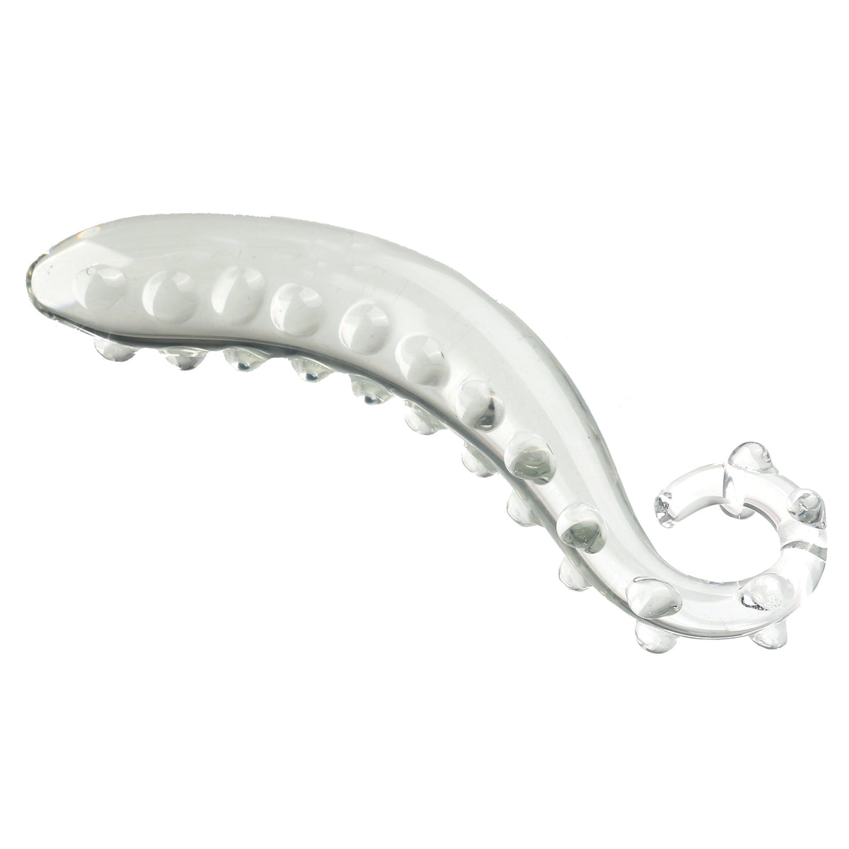 Clear Tentacle Raised Studded Glass Dildo