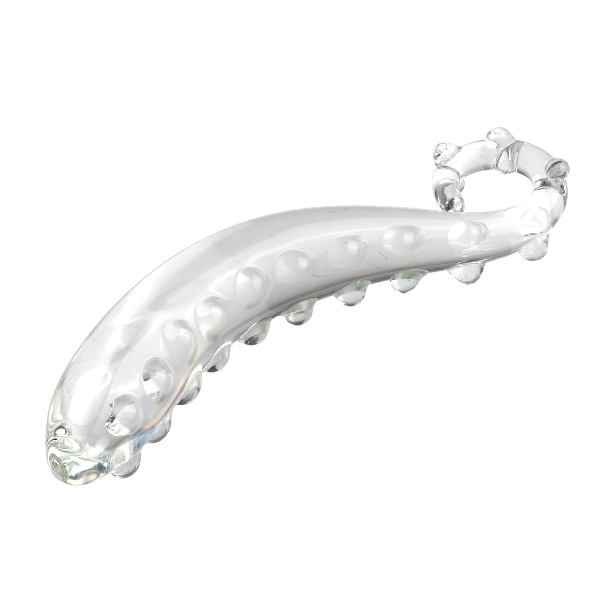 Clear Tentacle Raised Studded Glass Dildo