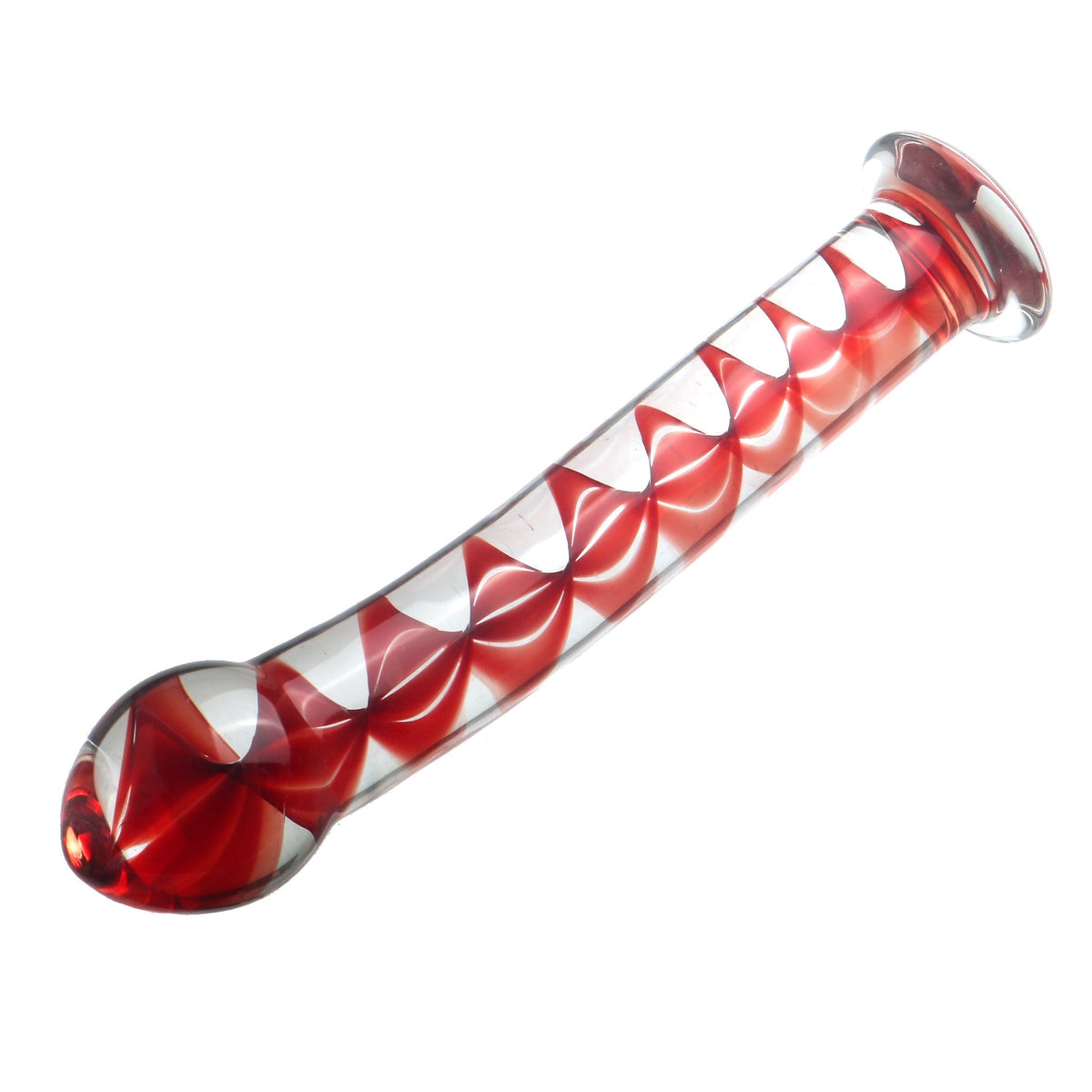 Smooth Cool with Internal Pattern Glass Dildo