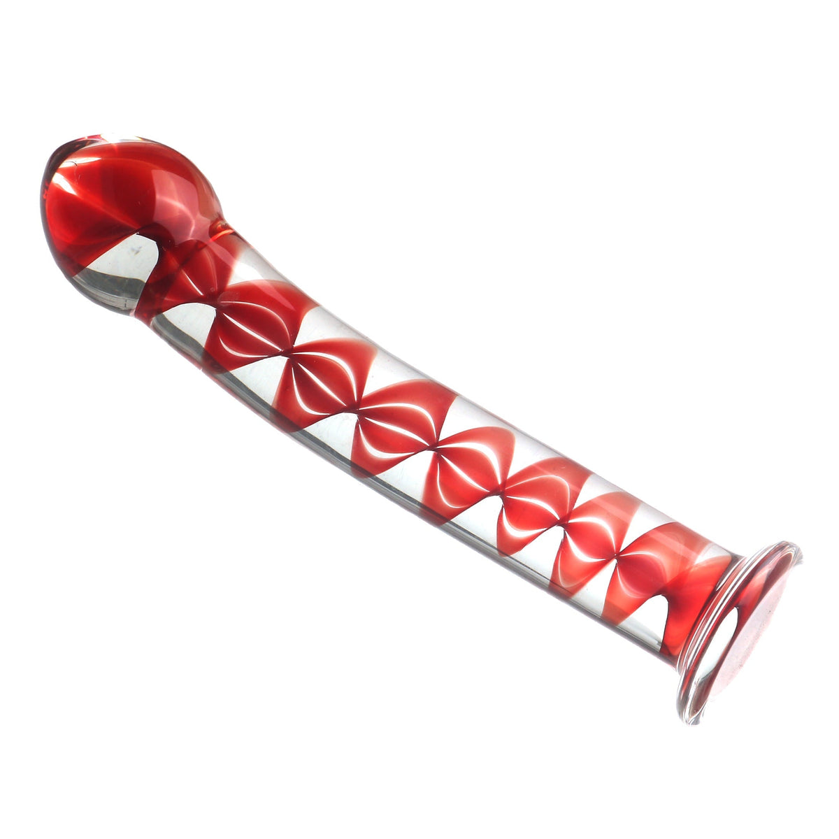 Smooth Cool with Internal Pattern Glass Dildo
