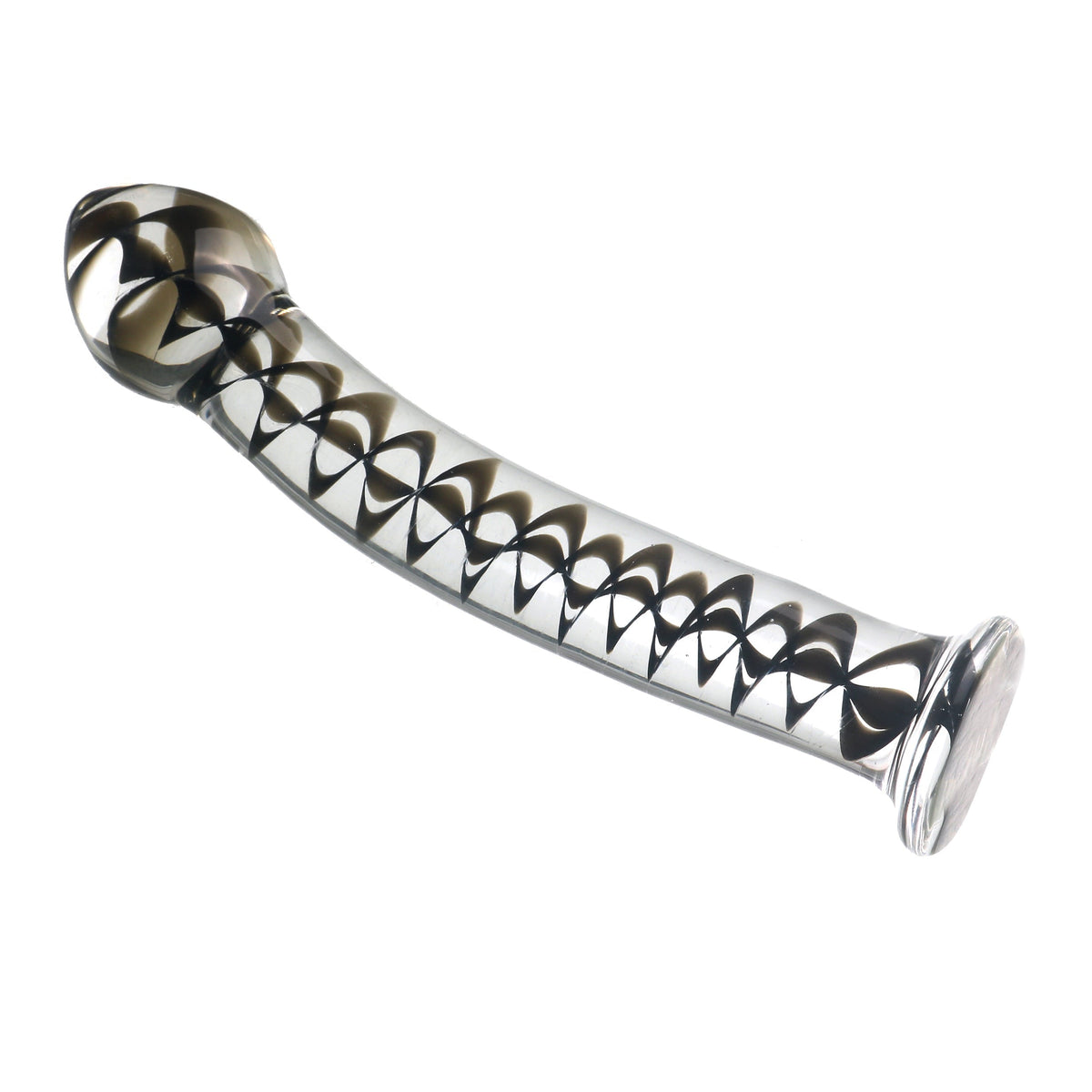 Smooth Cool with Internal Pattern Glass Dildo