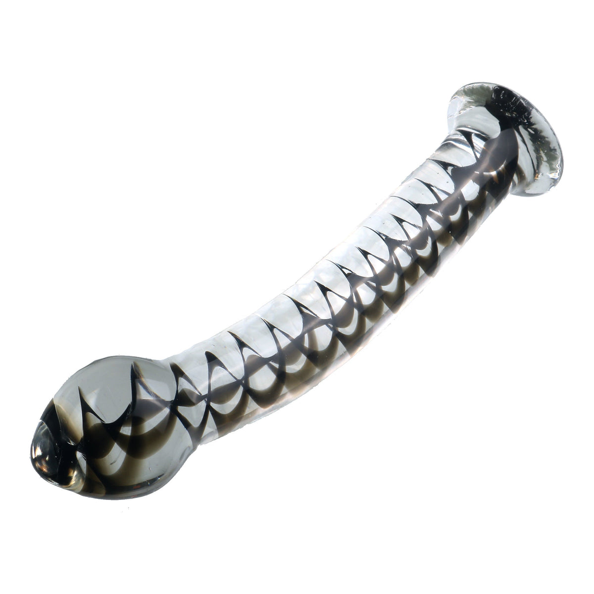 Smooth Cool with Internal Pattern Glass Dildo