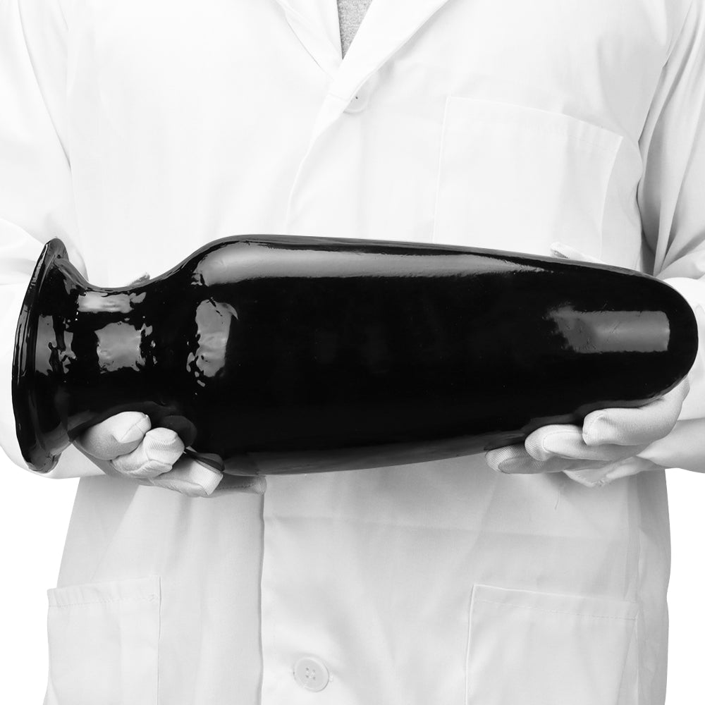 12 Inch Black G-spot Tapered huge Butt Plug