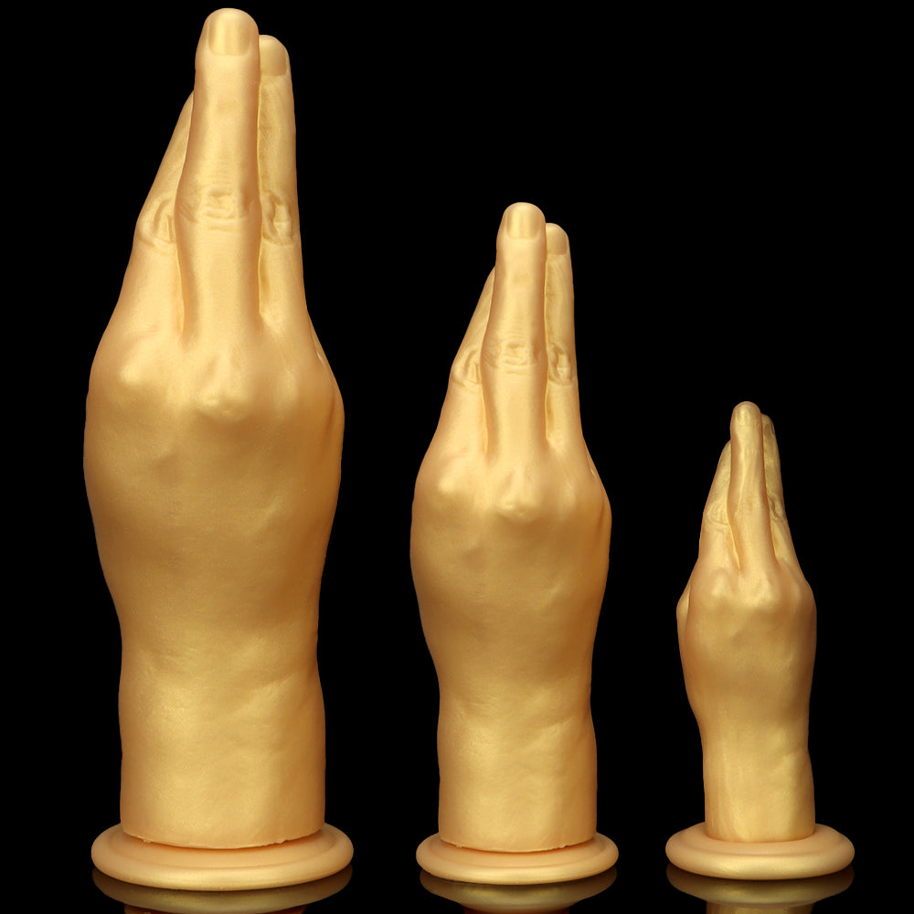 Gold Silicone Hand Fisting Dildo Suction Cup