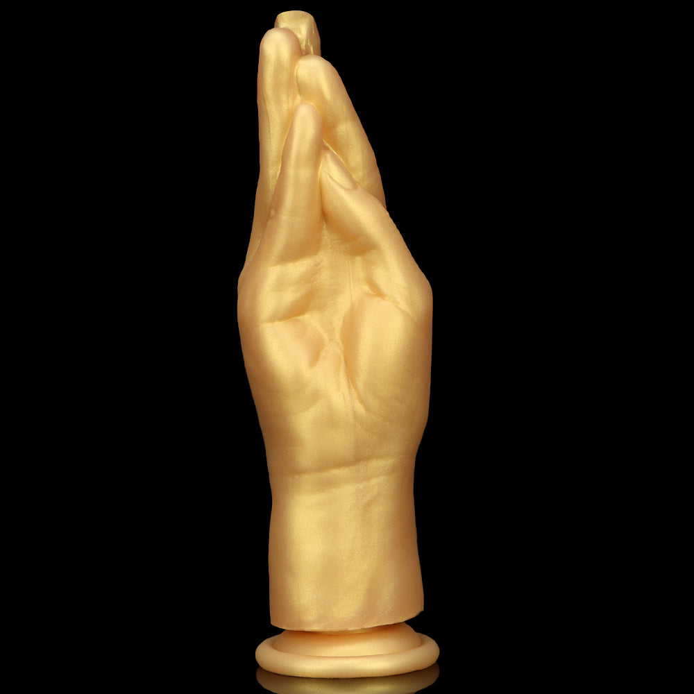 Gold Silicone Hand Fisting Dildo Suction Cup