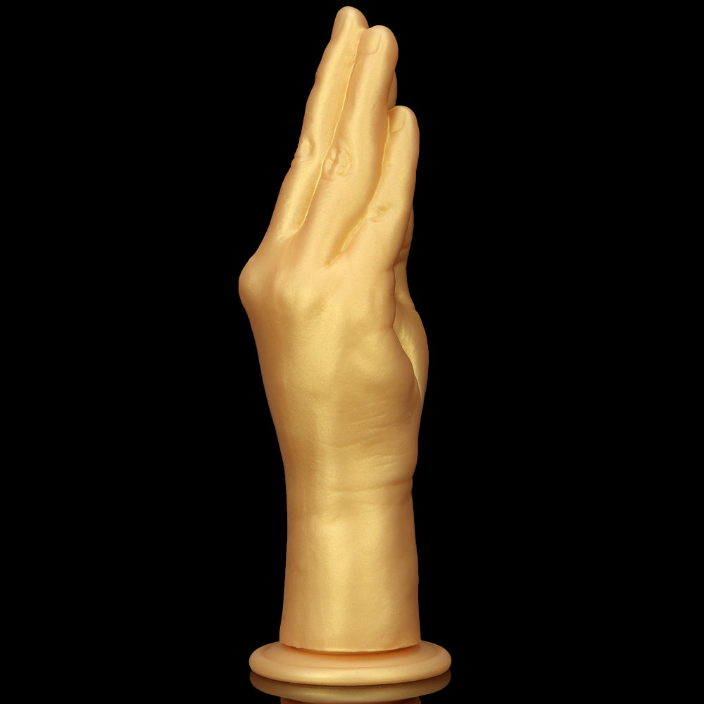 Gold Silicone Hand Fisting Dildo Suction Cup