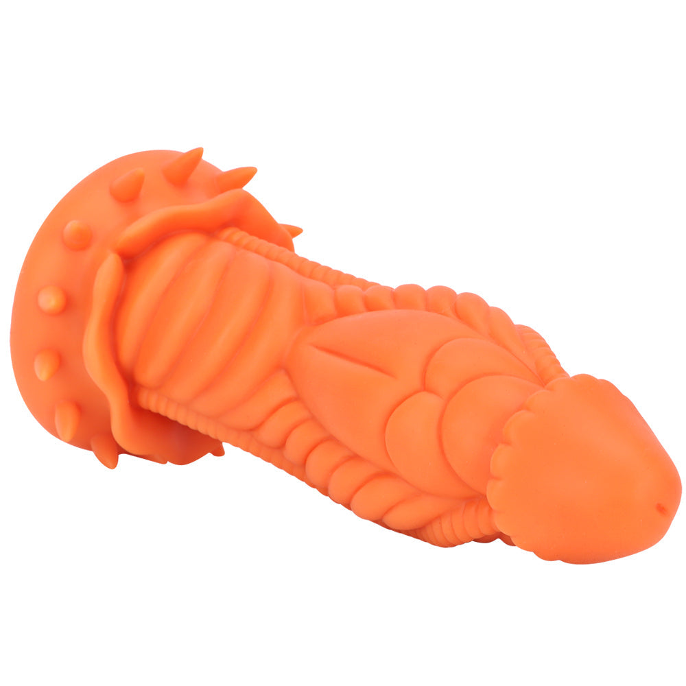 6.5 Inch Small Girthy Dragon Textured Curved Dildo
