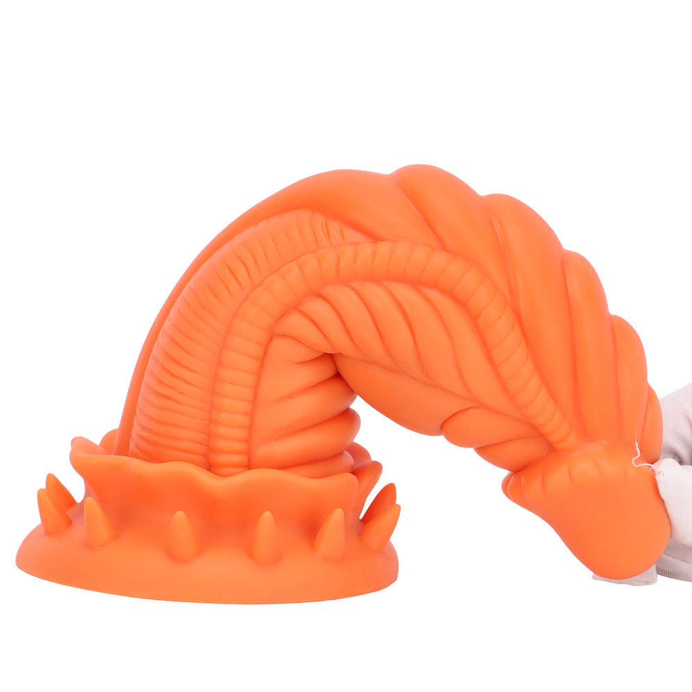 6.5 Inch Small Girthy Dragon Textured Curved Dildo