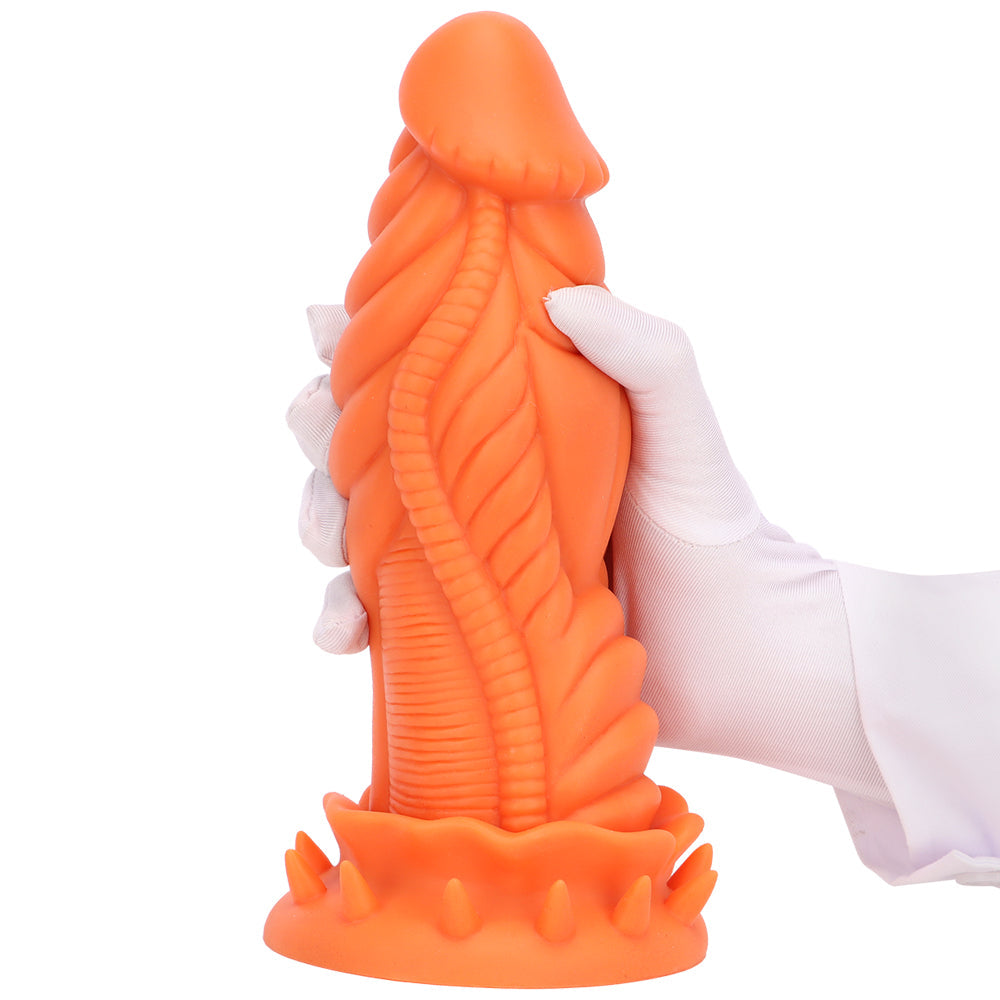 6.5 Inch Small Girthy Dragon Textured Curved Dildo