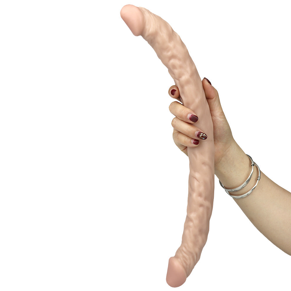 16.5 Inch Lesbian Long Curved Double Ended Dildo