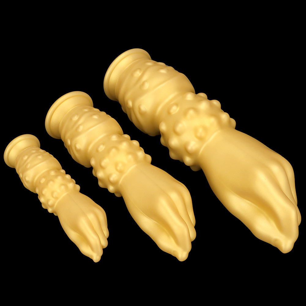 10.8 Inch Gold Silicone Knot Huge Fist Dildo