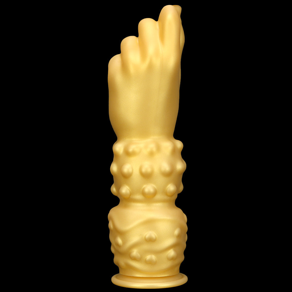 10.8 Inch Gold Silicone Knot Huge Fist Dildo