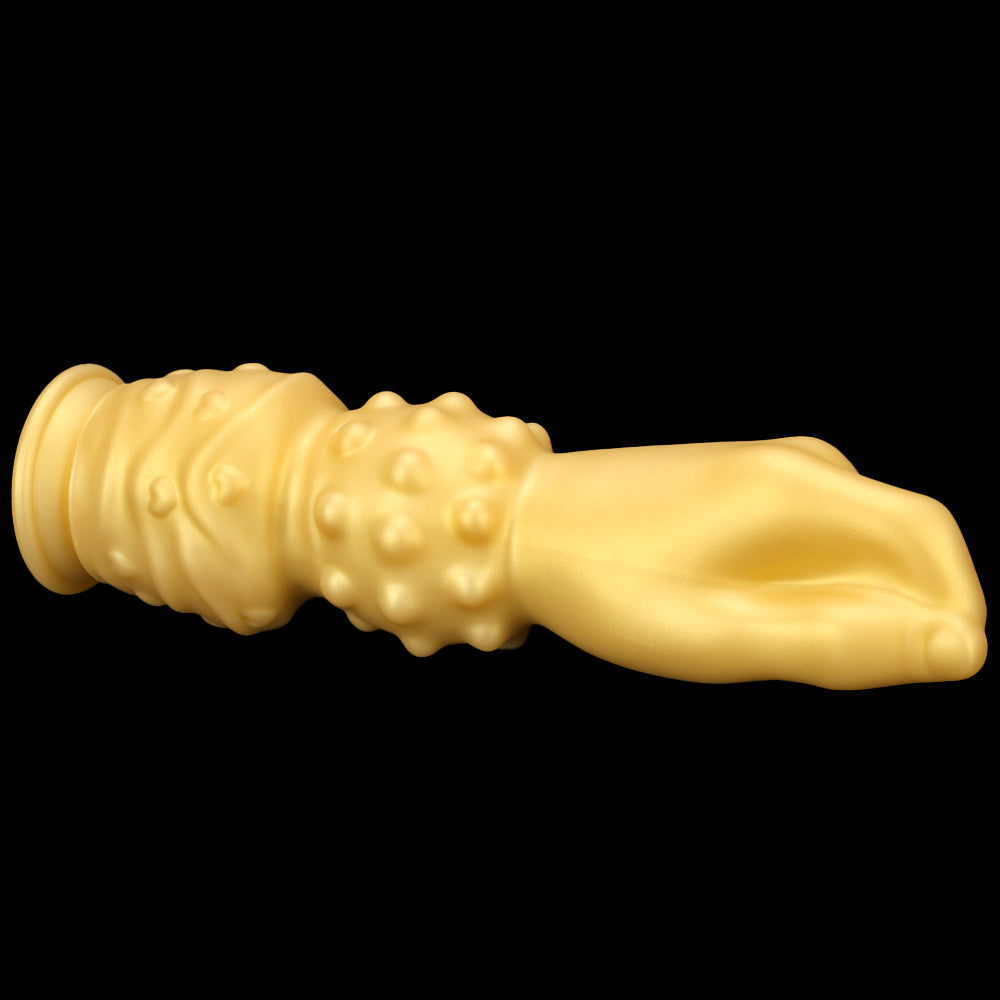 10.8 Inch Gold Silicone Knot Huge Fist Dildo