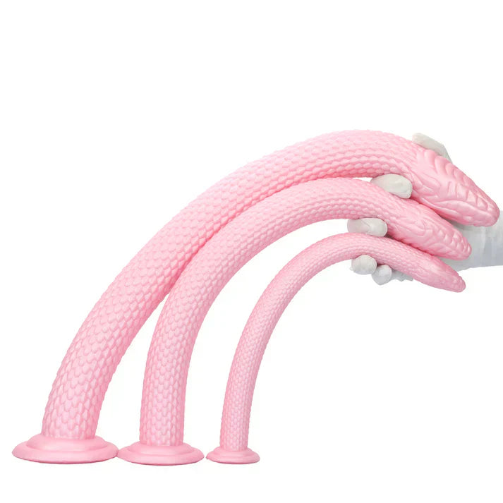 21 Inch Pink Fantasy Snake Slim Long Dildo
