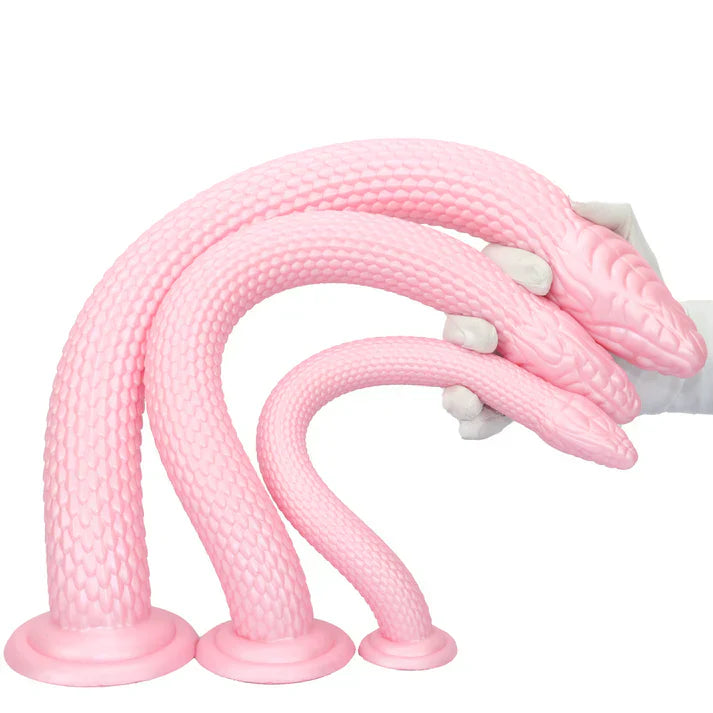 21 Inch Pink Fantasy Snake Slim Long Dildo
