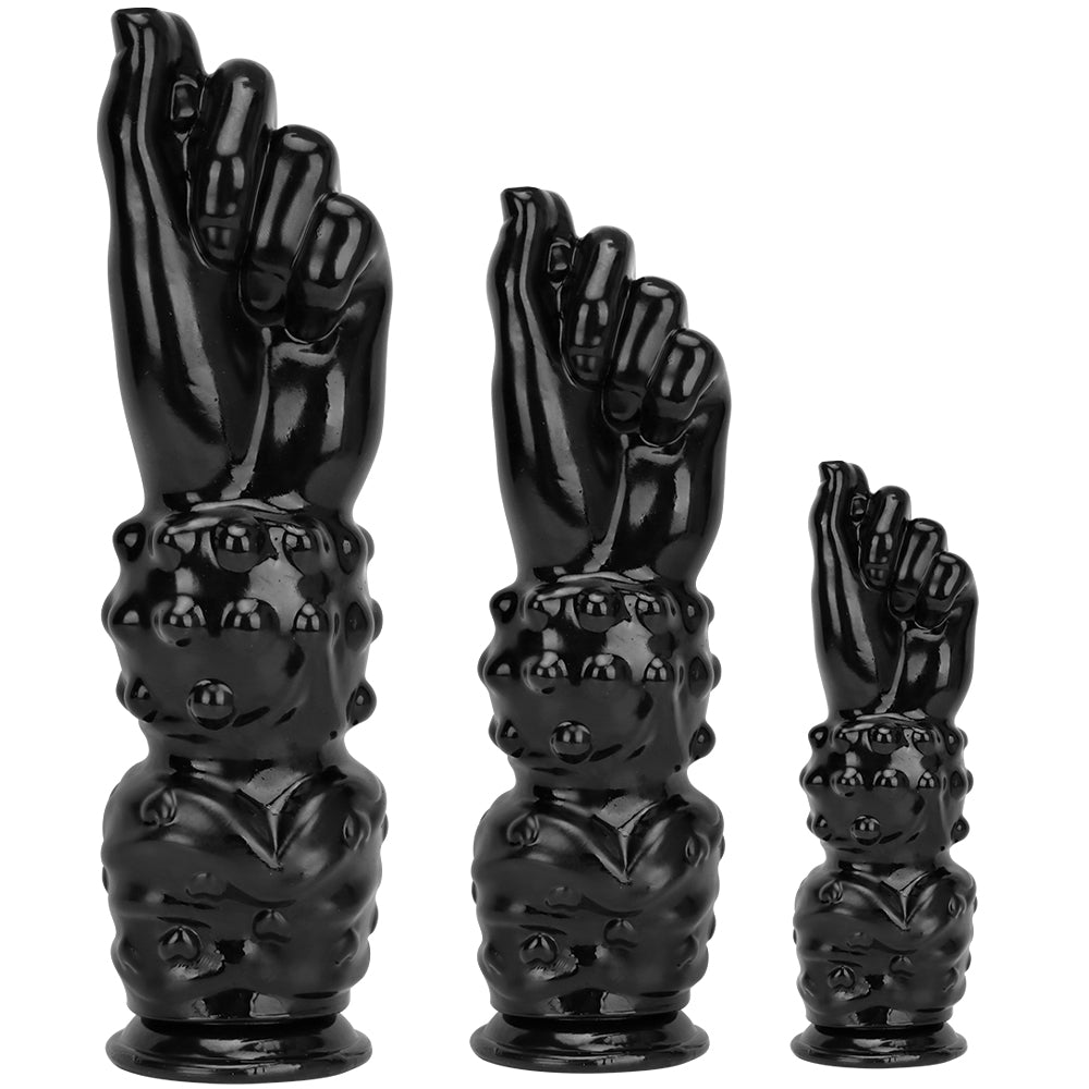 Black Huge Double Knot Hand Fist Dildo