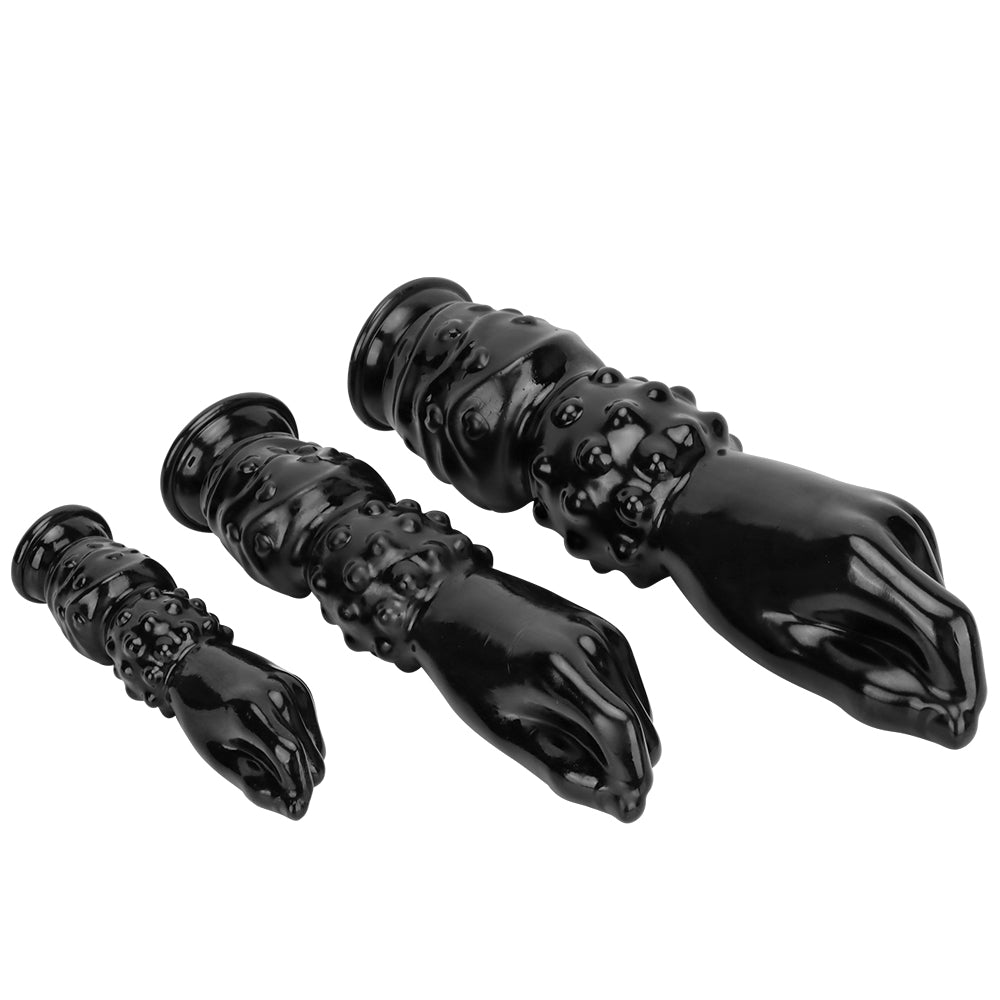 Black Huge Double Knot Hand Fist Dildo