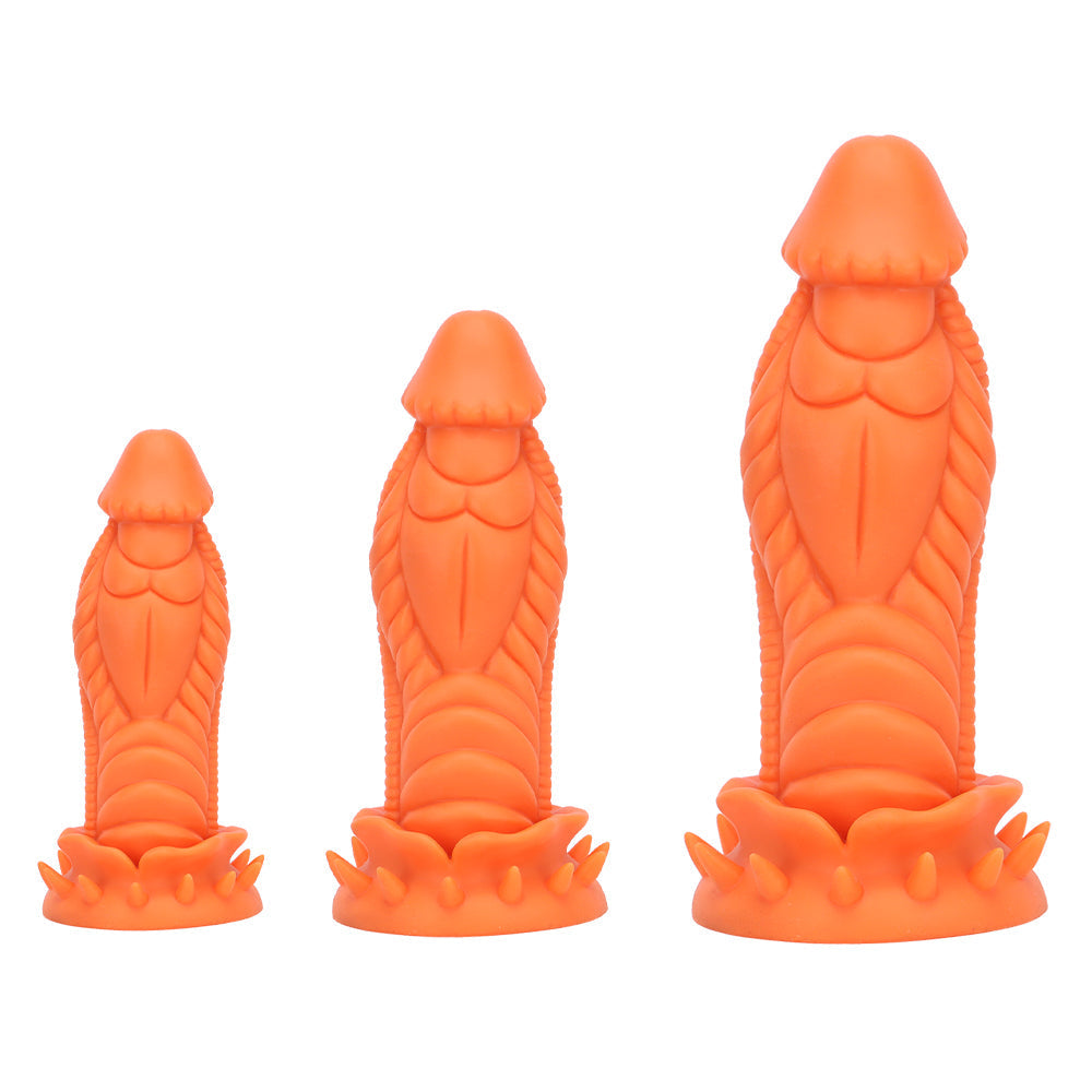 6.5 Inch Small Girthy Dragon Textured Curved Dildo