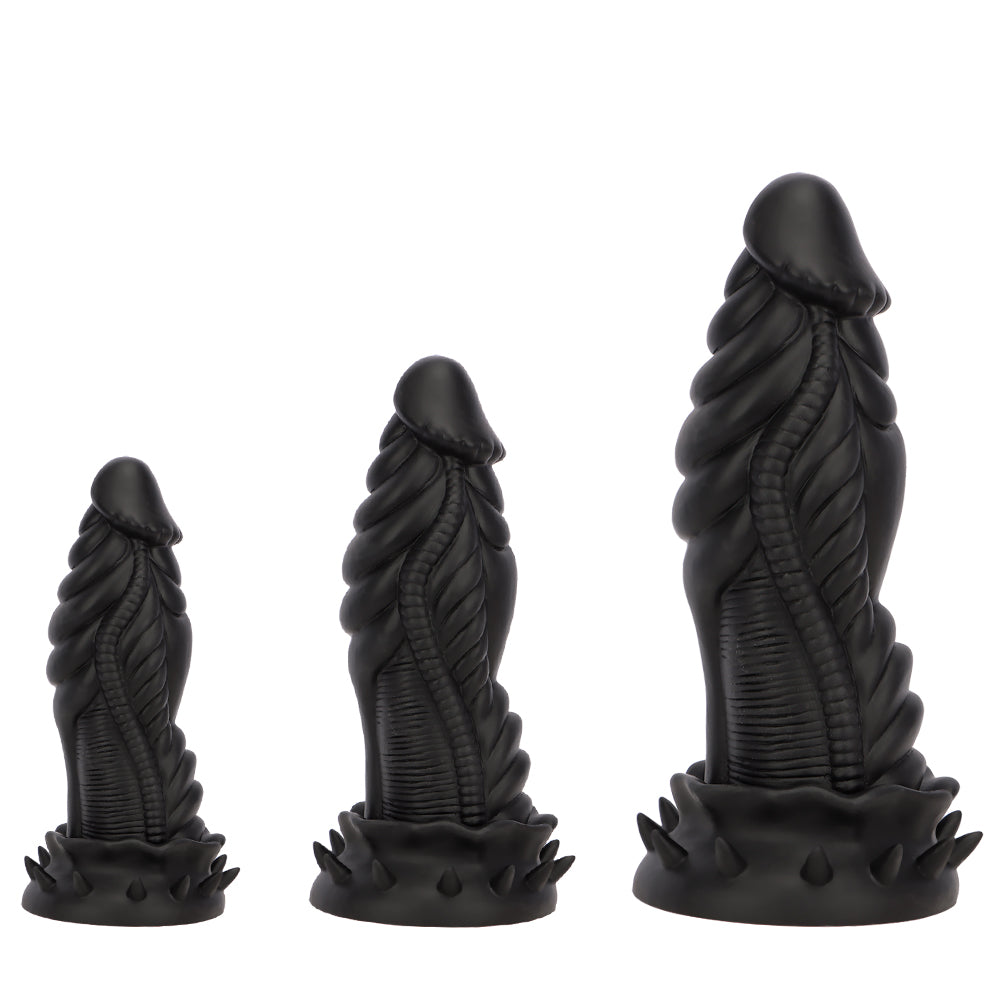 6.5 Inch Small Girthy Dragon Textured Curved Dildo