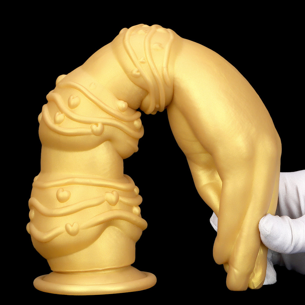 13.39 Inch Gold Silicone Huge Hand Fist Dildo