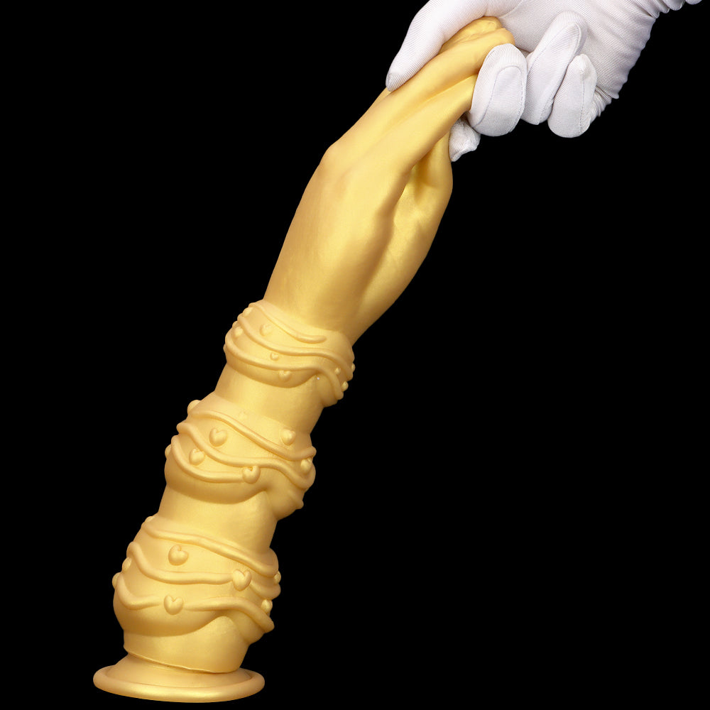 13.39 Inch Gold Silicone Huge Hand Fist Dildo