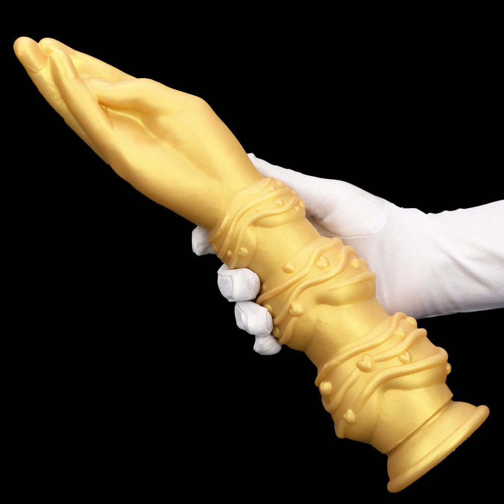 13.39 Inch Gold Silicone Huge Hand Fist Dildo