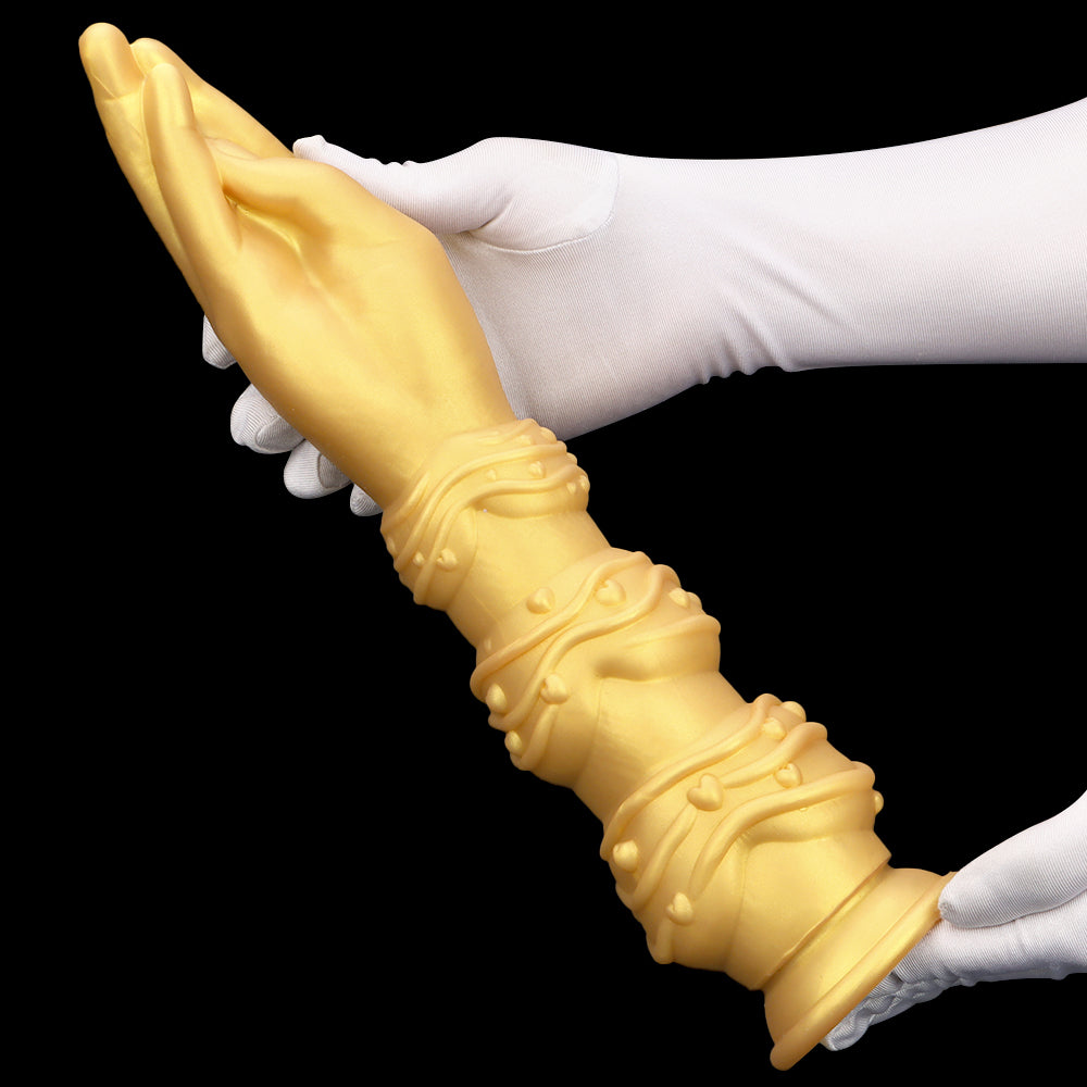 13.39 Inch Gold Silicone Huge Hand Fist Dildo