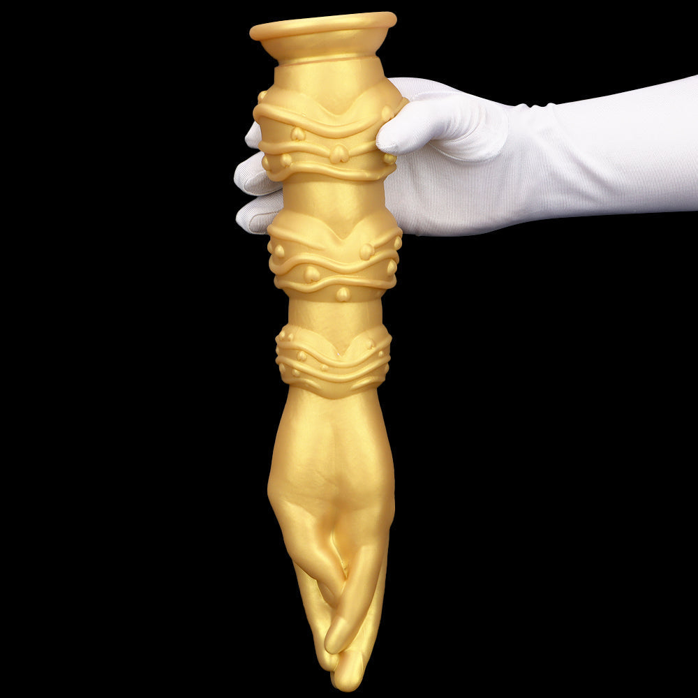 13.39 Inch Gold Silicone Huge Hand Fist Dildo