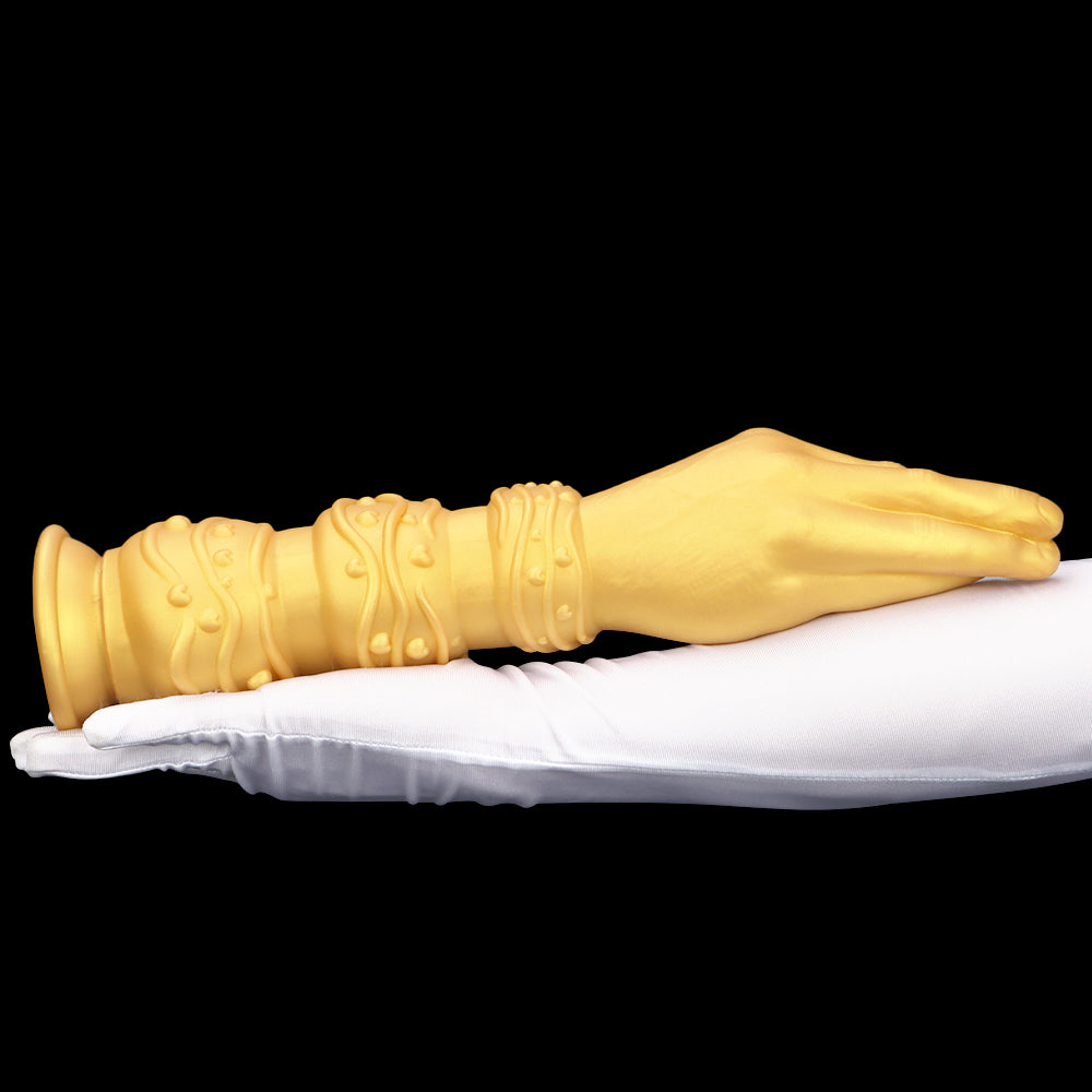 13.39 Inch Gold Silicone Huge Hand Fist Dildo