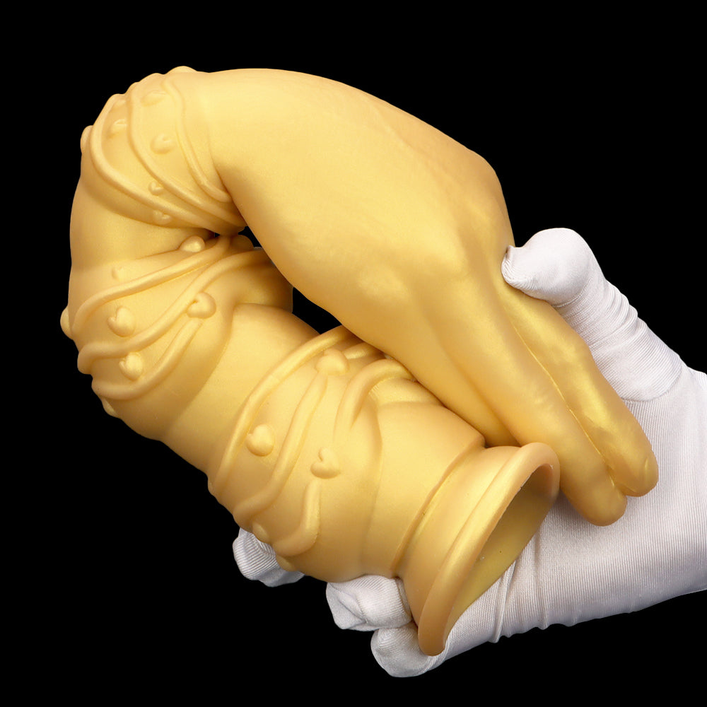 13.39 Inch Gold Silicone Huge Hand Fist Dildo