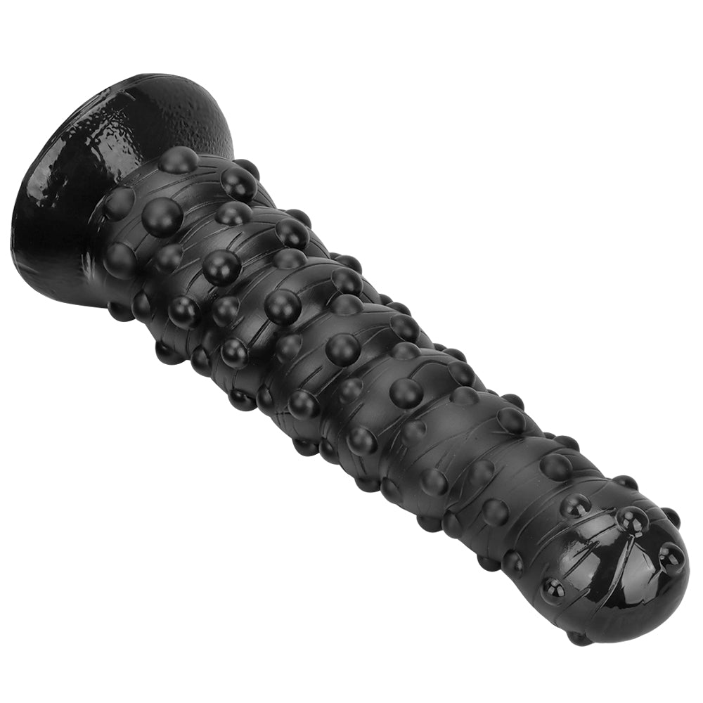 15 Inch Black Ribbed Anal Huge Butt Plug