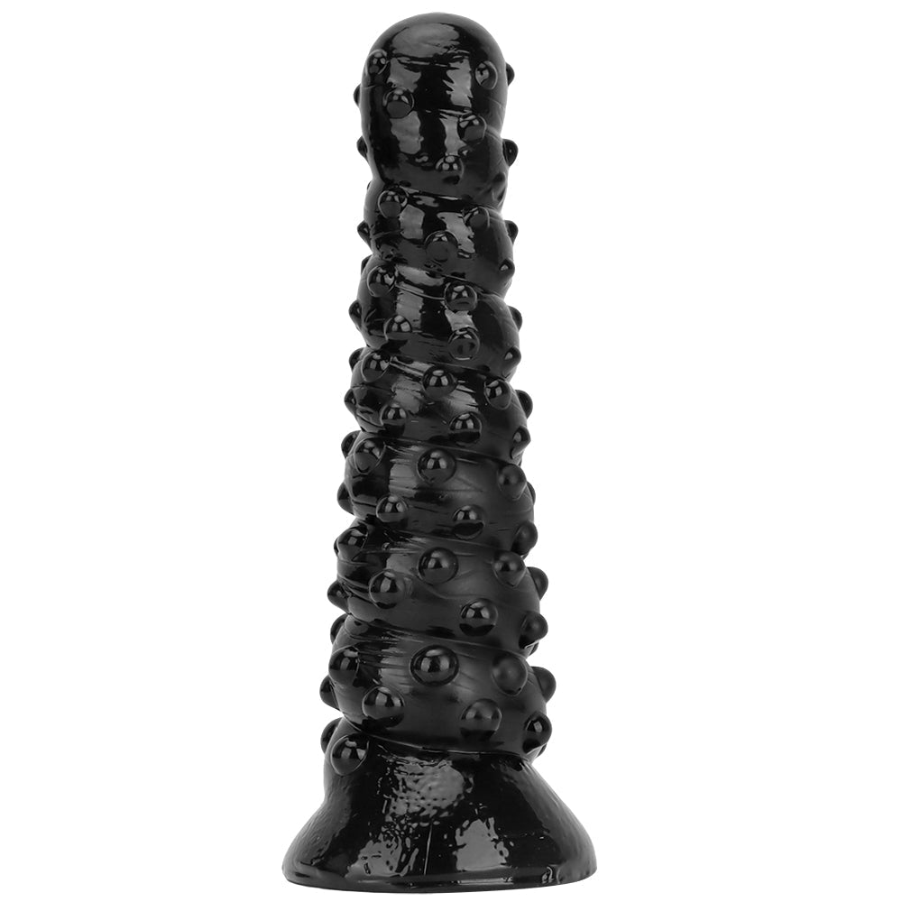 15 Inch Black Ribbed Anal Huge Butt Plug