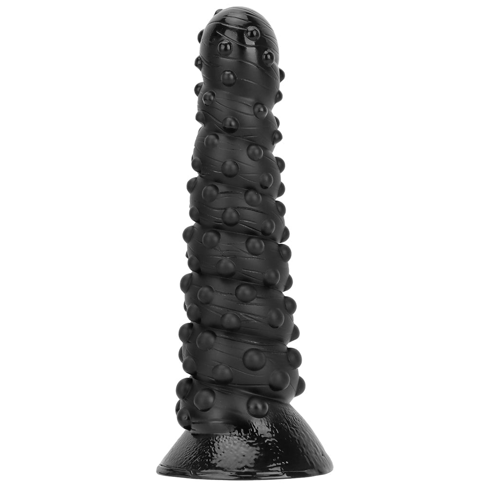 15 Inch Black Ribbed Anal Huge Butt Plug