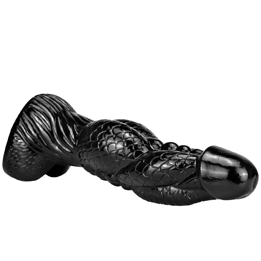 35.6 cm Black Huge Fantasy Texture Dragon Dildo