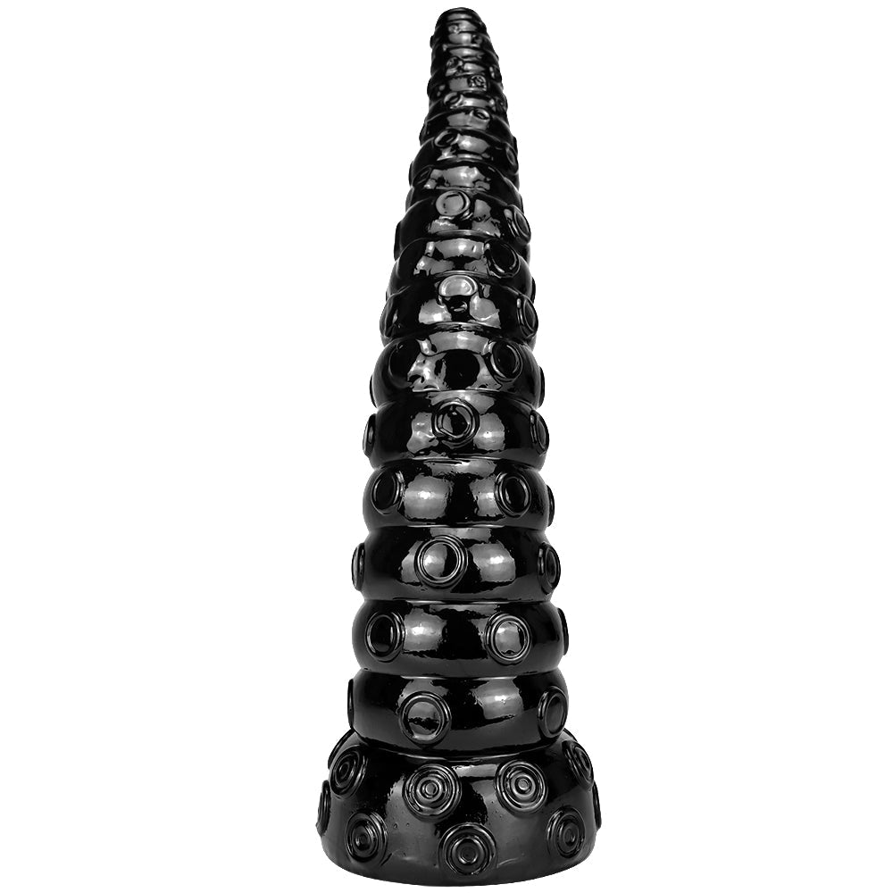 Extra Long Black Suction Textures 38.1 cm Tentacle Dildo