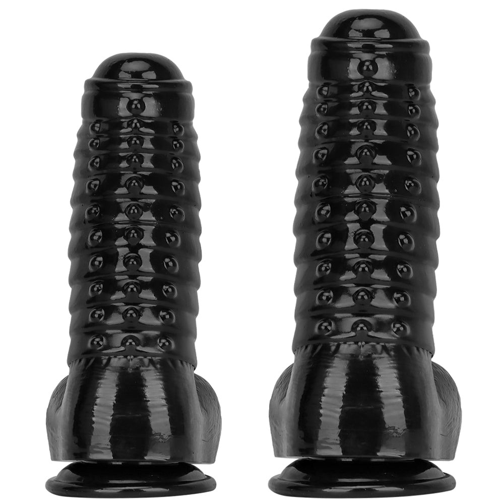 34 cm Black Raised Huge Monster Dildo