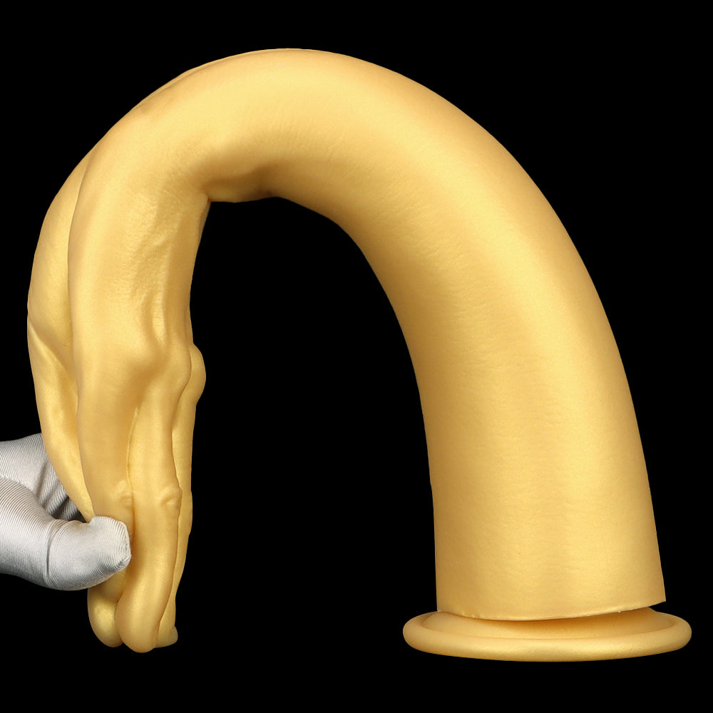 16.7 Inch Gold Real Hand Model Fist Dildo