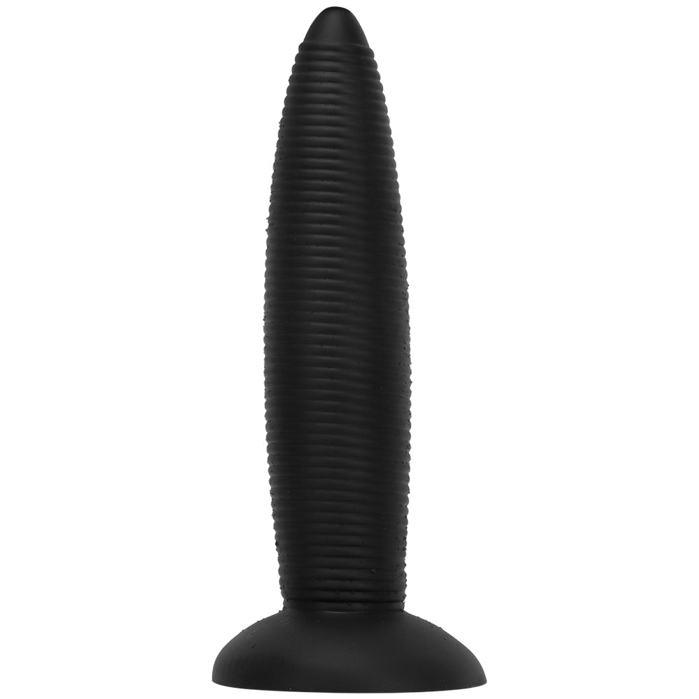 34 cm Threaded Ribbed Big Black Dildo