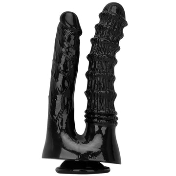 25.4 cm Black Double Penetration Bamboo Dildo