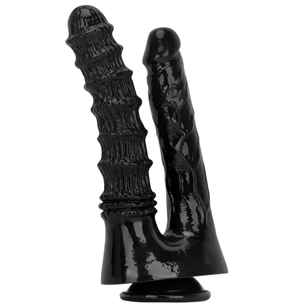 25.4 cm Black Double Penetration Bamboo Dildo