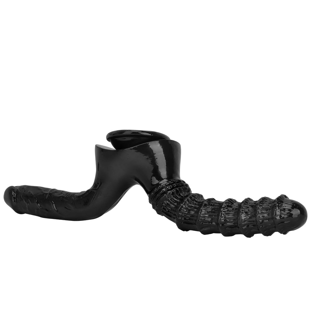 25.4 cm Black Double Penetration Bamboo Dildo