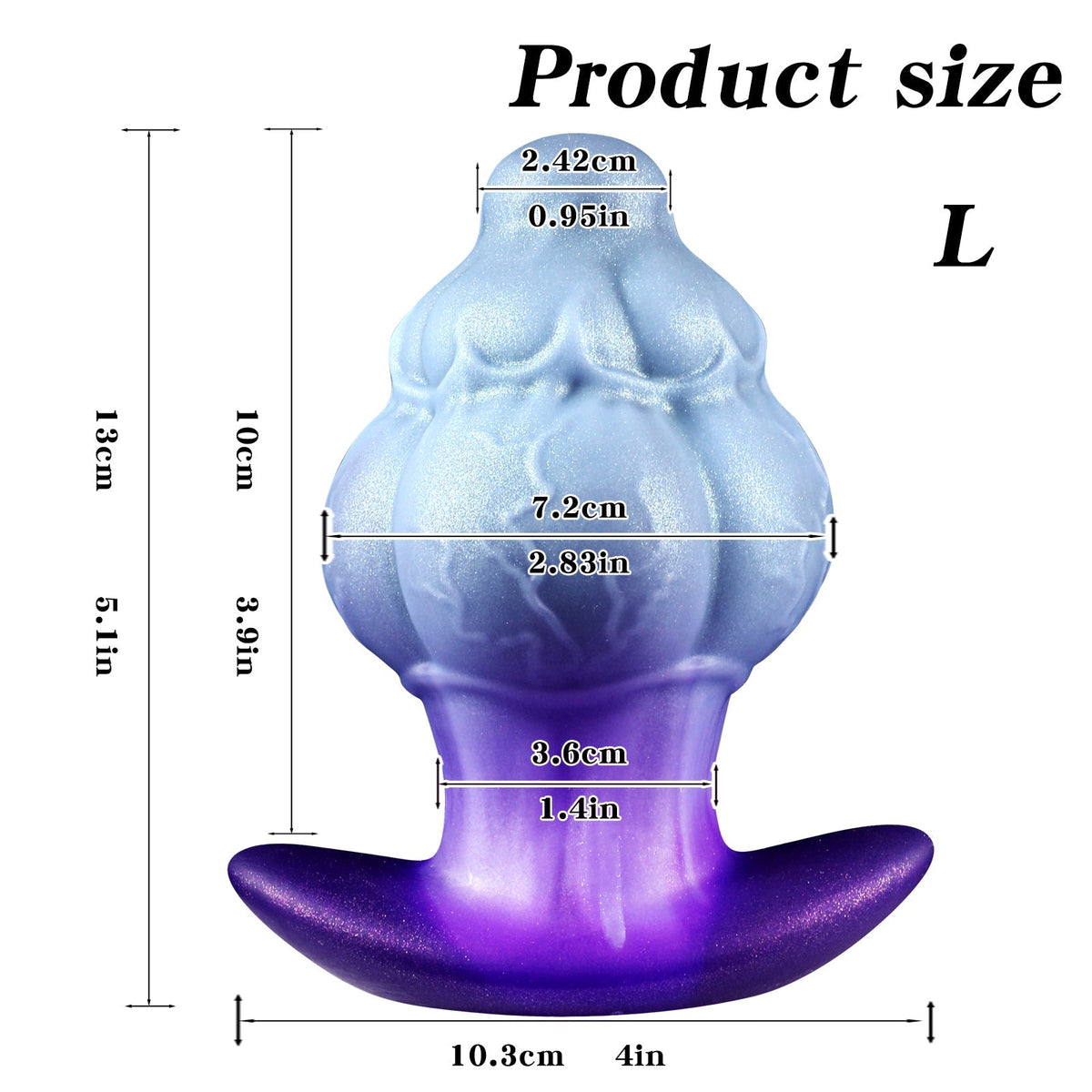 5 Inch Fantasy Knot Silicone Girthy Butt Plug