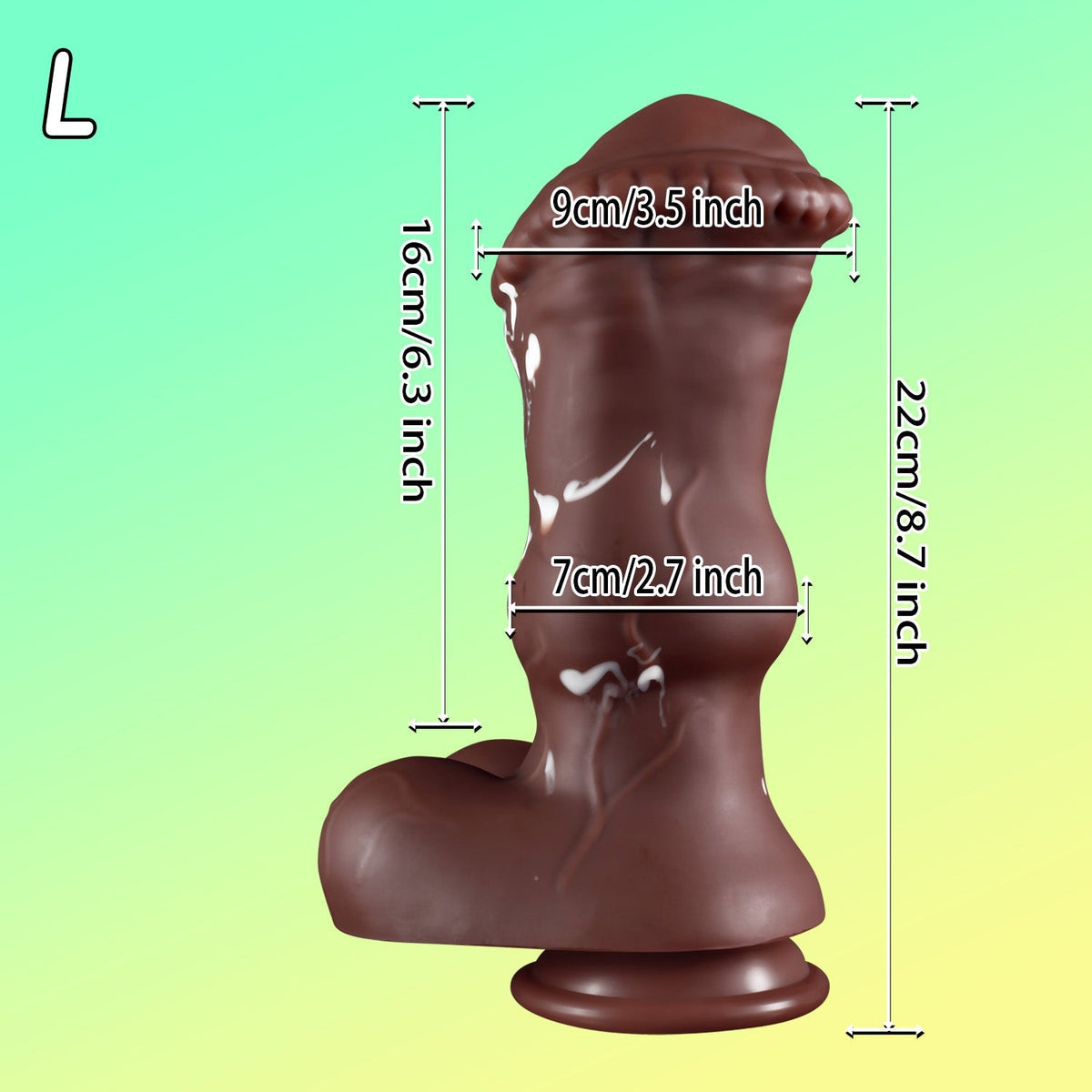 Brown Fat Soft Horse Knot Dildo