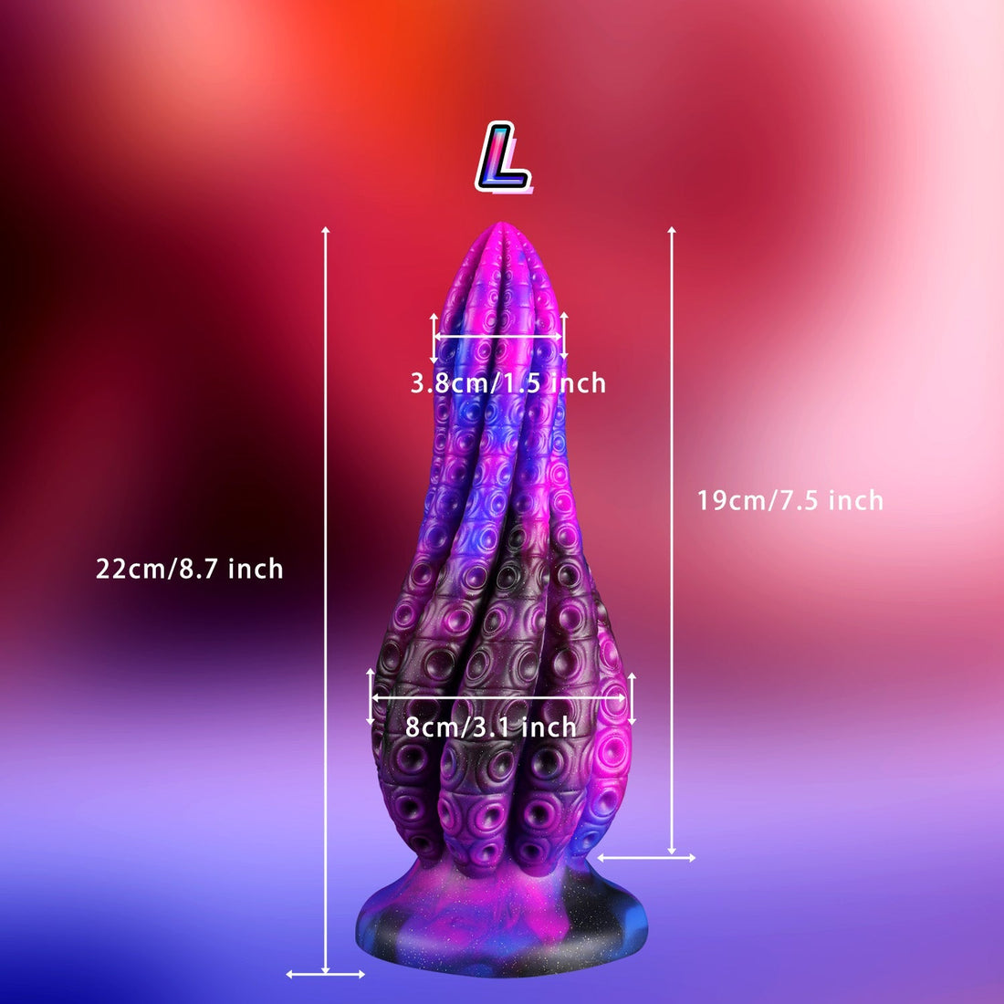 Purple Monster Rotating Tentacle Huge Butt Plug